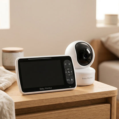Baby monitor med Skärm – 5" HD, Nattseende & Tvåvägsljud