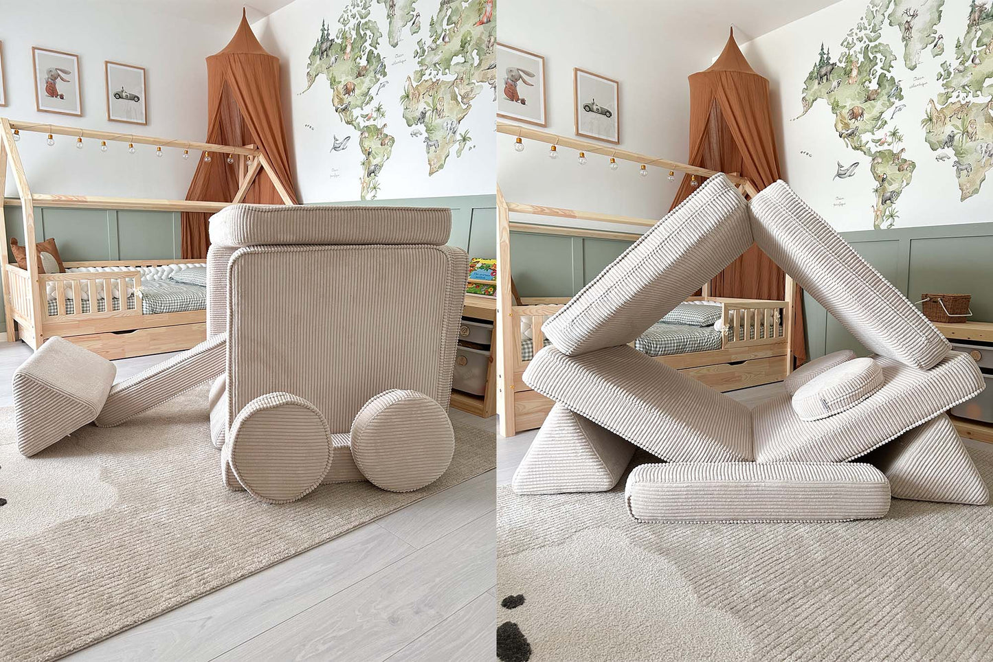 Shappy Play Sofa Corduroy Vanilla