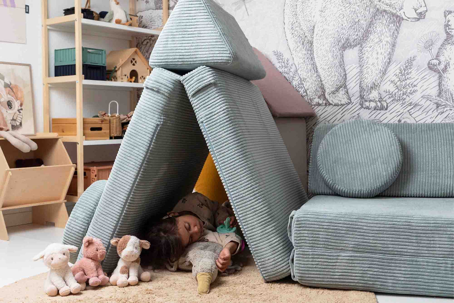 Shappy Play Sofa Pure Corduroy Peppermint