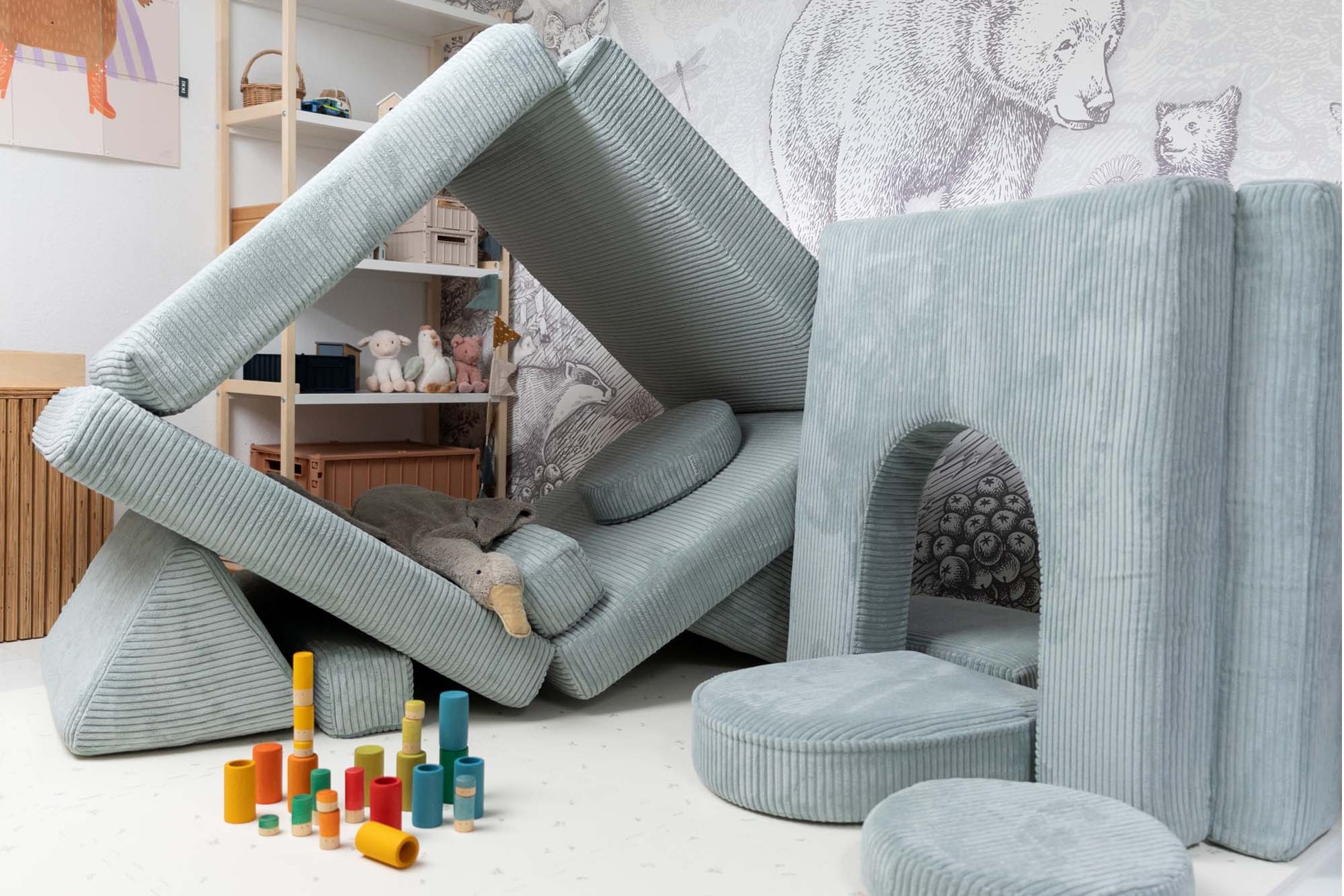 Shappy Play Sofa Pure Corduroy Peppermint