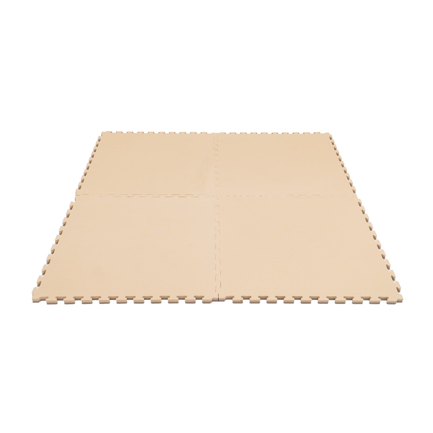 Large Foam Puzzle Mats - Beige / Dark Beige