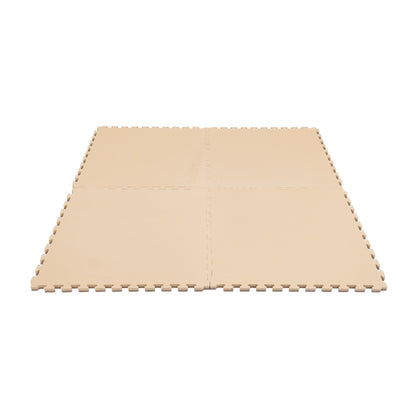 Large Foam Puzzle Mats - Beige / Dark Beige