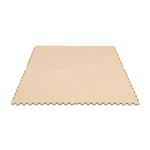 Large Foam Puzzle Mats - Beige / Dark Beige