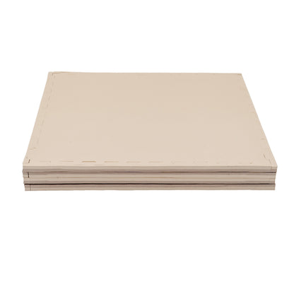 Large Foam Puzzle Mats - Beige / Dark Beige
