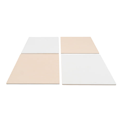 Large Foam Puzzle Mats - Beige / White