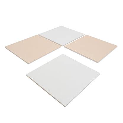 Large Foam Puzzle Mats - Beige / White