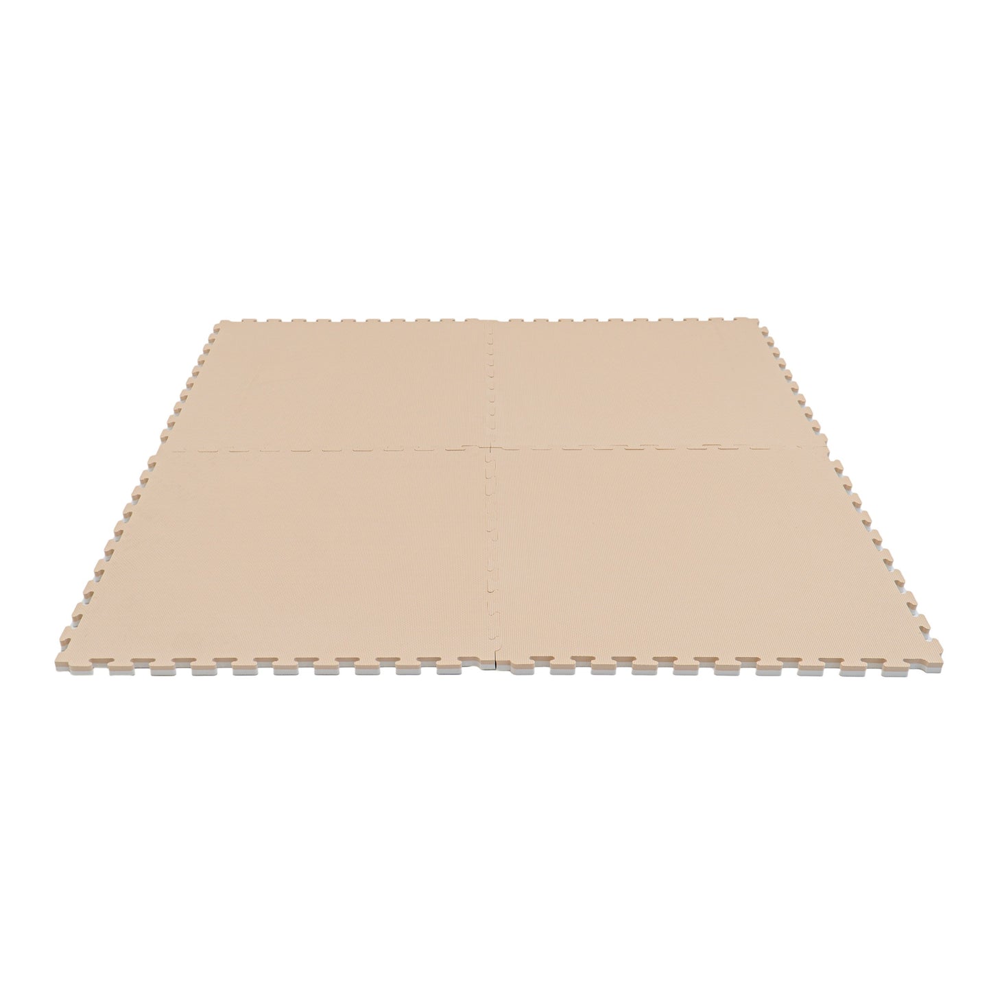 Large Foam Puzzle Mats - Beige / White