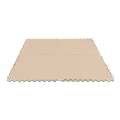 Large Foam Puzzle Mats - Beige / White