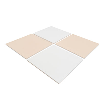 Large Foam Puzzle Mats - Beige / White