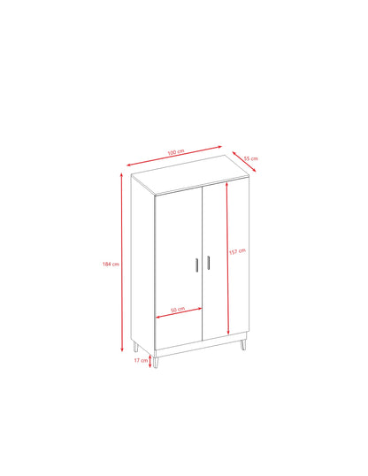 Wardrobe Kubi - Grey